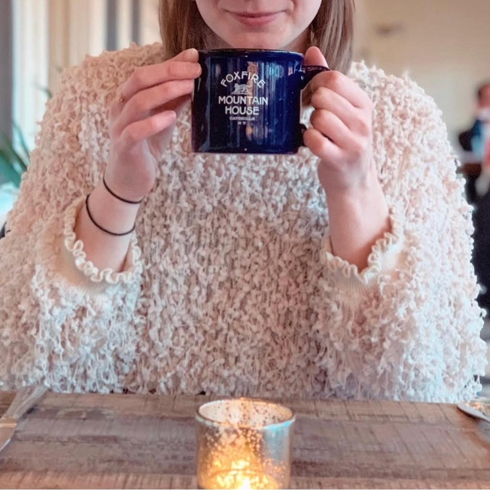 Textured Frilly Cream Zara Sweater